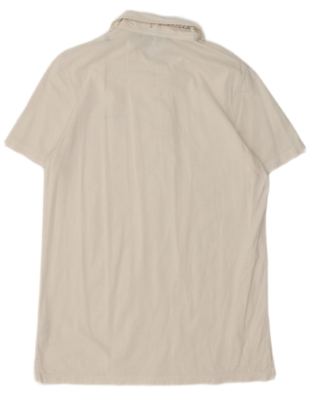 Camisa polo masculina GUESS grande de algodão branco