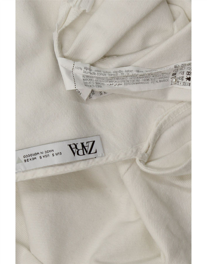 Macacão feminino ZARA UK 10 pequeno algodão branco