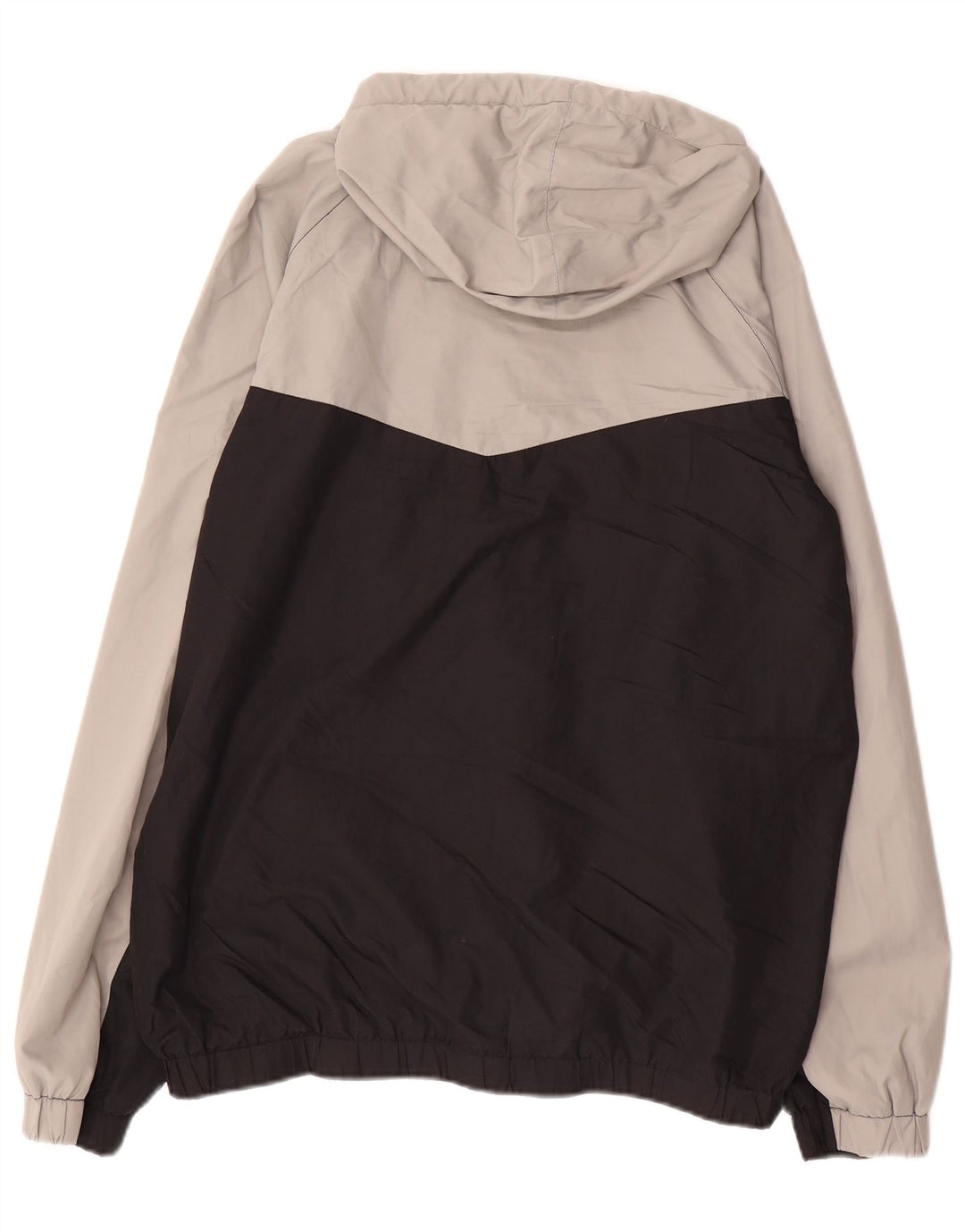 Jaqueta de chuva masculina FILA com capuz UK 38 Poliéster Colourblock cinza médio