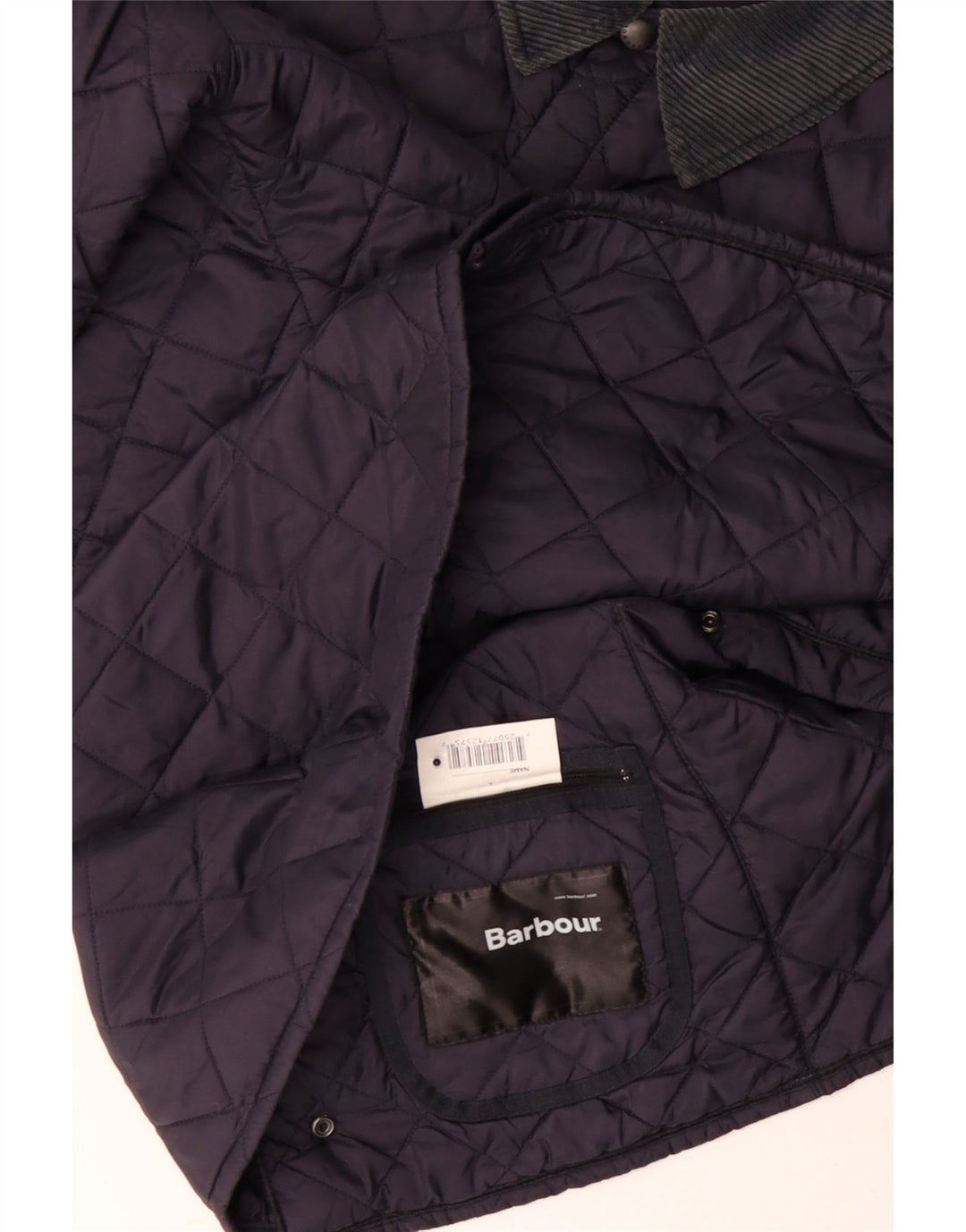 Jaqueta acolchoada masculina Barbour UK 44 2XL poliéster azul marinho