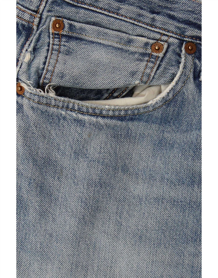 Calça jeans slim masculina Levi's desgastada W34 L35 azul