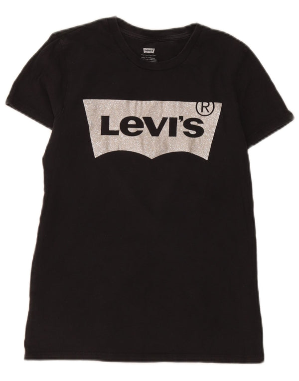 Camiseta feminina gráfica Levi's UK 6 XS preta