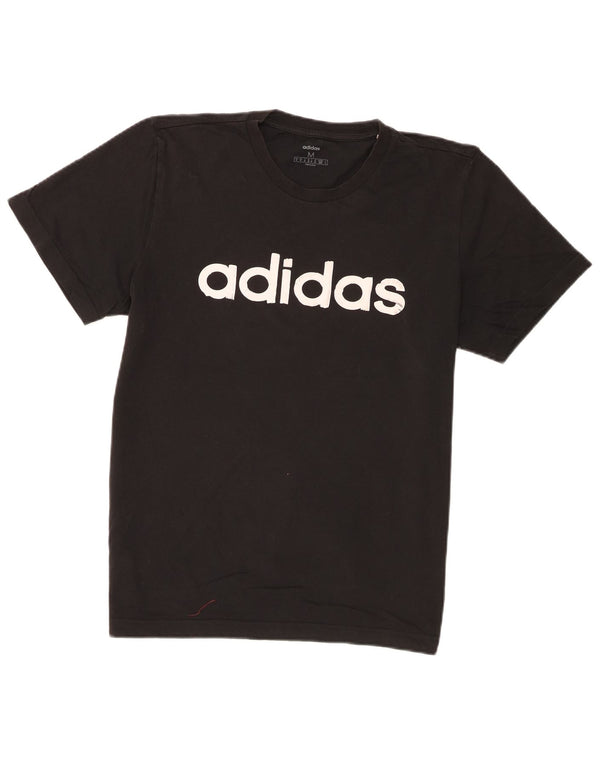 Adidas Mens Graphic T-Shirt Top Médio Algodão Preto