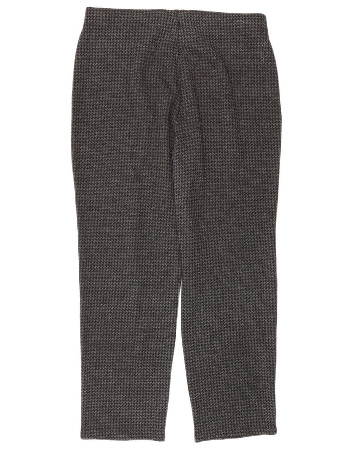 Calça feminina Marks & Spencer Reino Unido 14 grande W32 L27 cinza houndstooth