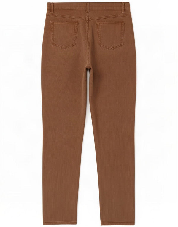 Marks & Spencer Jeans retos femininos Reino Unido 20 2XL W38 L31 Algodão marrom