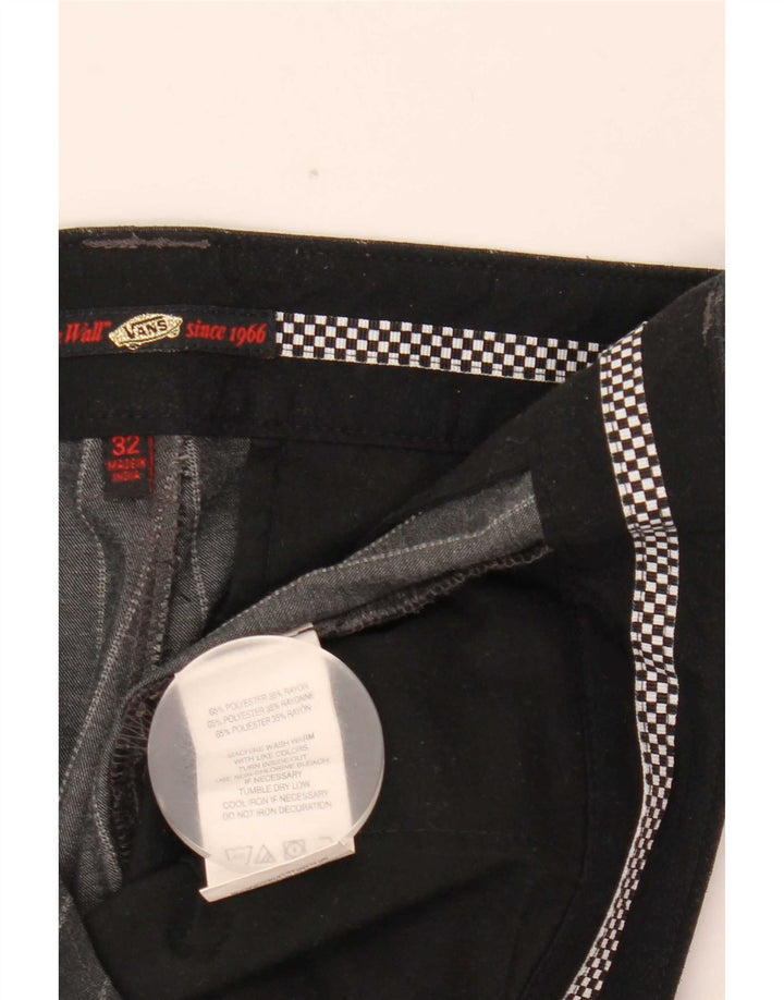 Shorts Chino masculino Vans W32 médio preto listrado poliéster