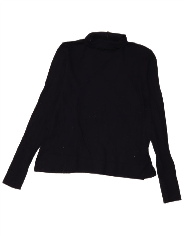 Blusa feminina Zara Top UK 12 Médio Azul Marinho Modal