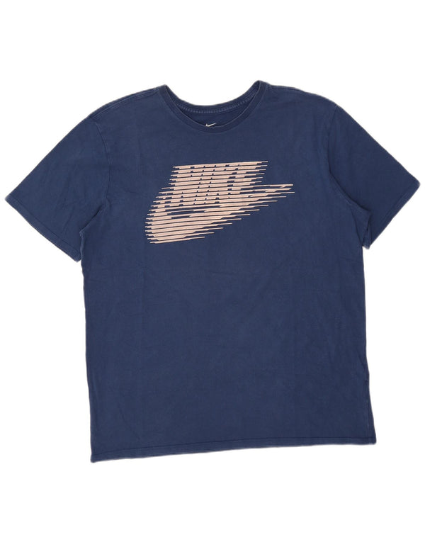 Camiseta Nike Masculina Athletic Cut Graphic Top XL Azul Algodão