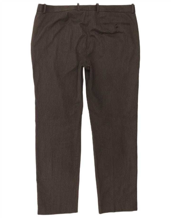 Calça Chino Masculina Slim Fit Marks & Spencer W38 L31 Poliéster Cinza