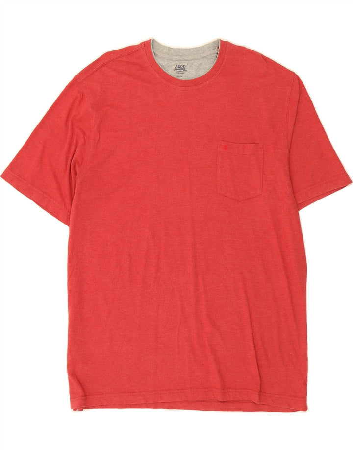 IZOD Mens Salt Water T-Shirt Top XL Red Cotton Vintage Izod and Second-Hand Izod from Messina Hembry 