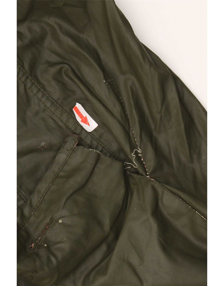 Jaqueta feminina de algodão encerado Barbour UK 10 pequena cáqui