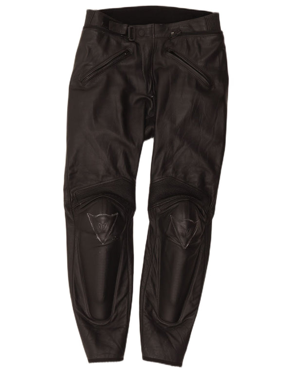 Calça Dainese Mens Moto Racer IT 46 Pequena W32 L26 Motocicleta Preta