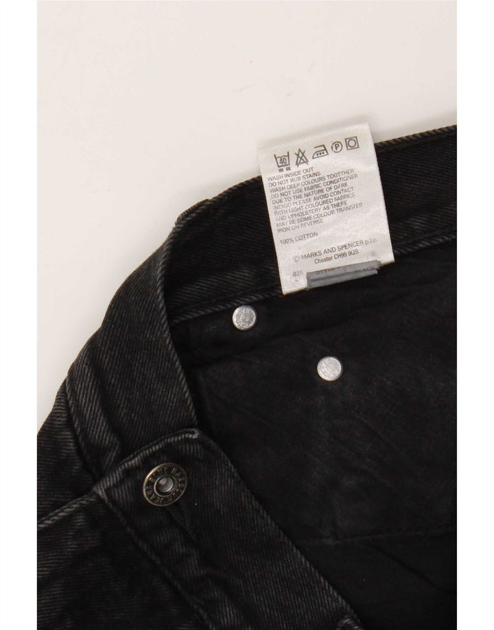 Calça jeans reta masculina Marks & Spencer Blue Harbor W38 L31 algodão preto