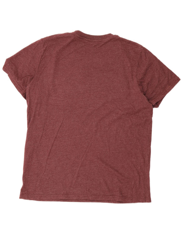 Camiseta gráfica masculina Superdry Top 2XL algodão Borgonha