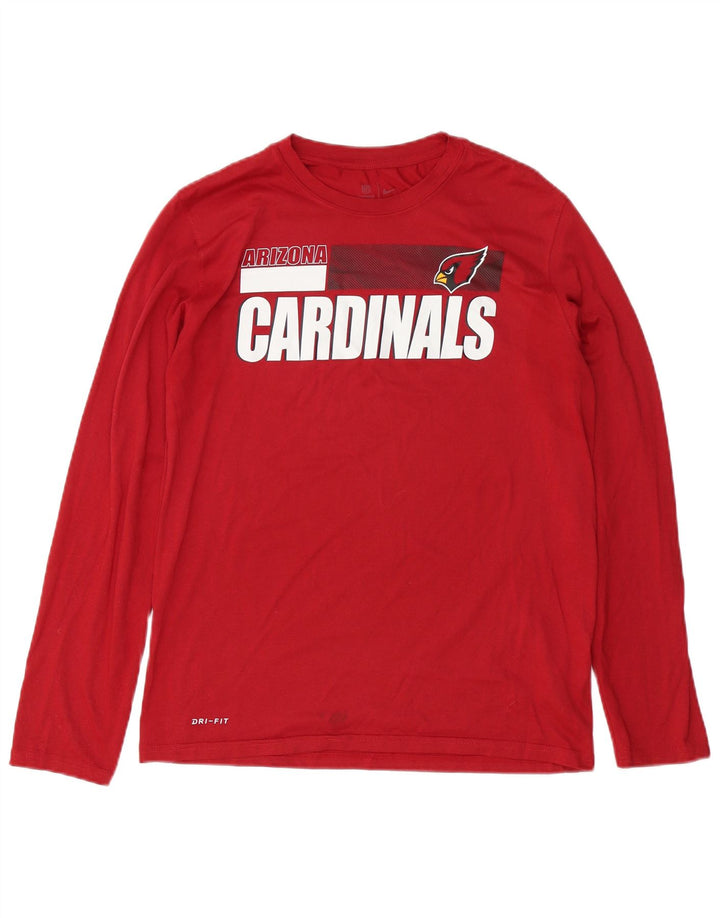 Top gráfico masculino Nike Arizona Cardinals manga comprida poliéster vermelho médio