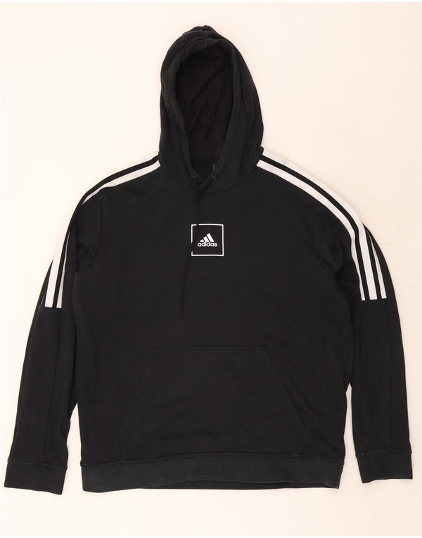 Adidas Mens Hoodie Jumper XL Algodão Preto