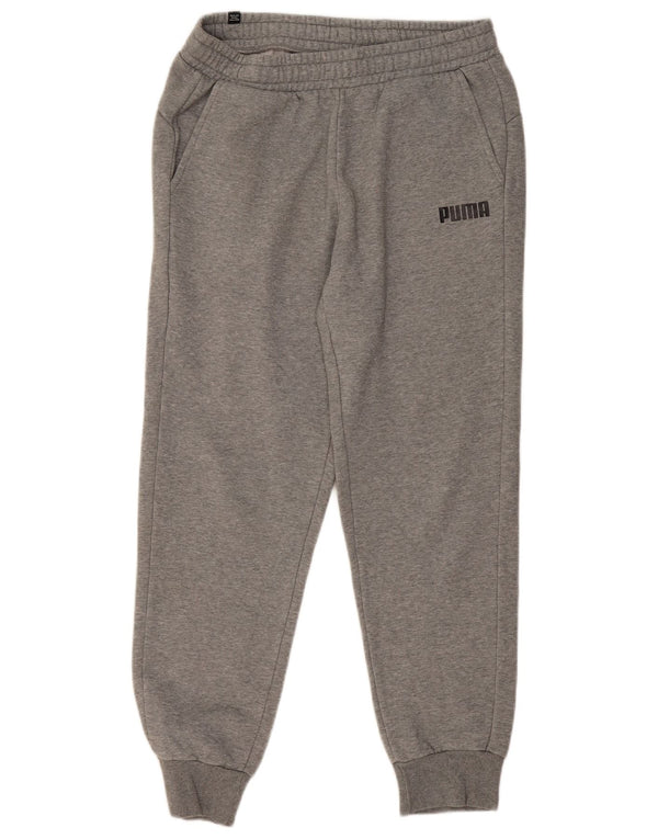 Calça esportiva masculina PUMA joggers grande algodão manchado cinza