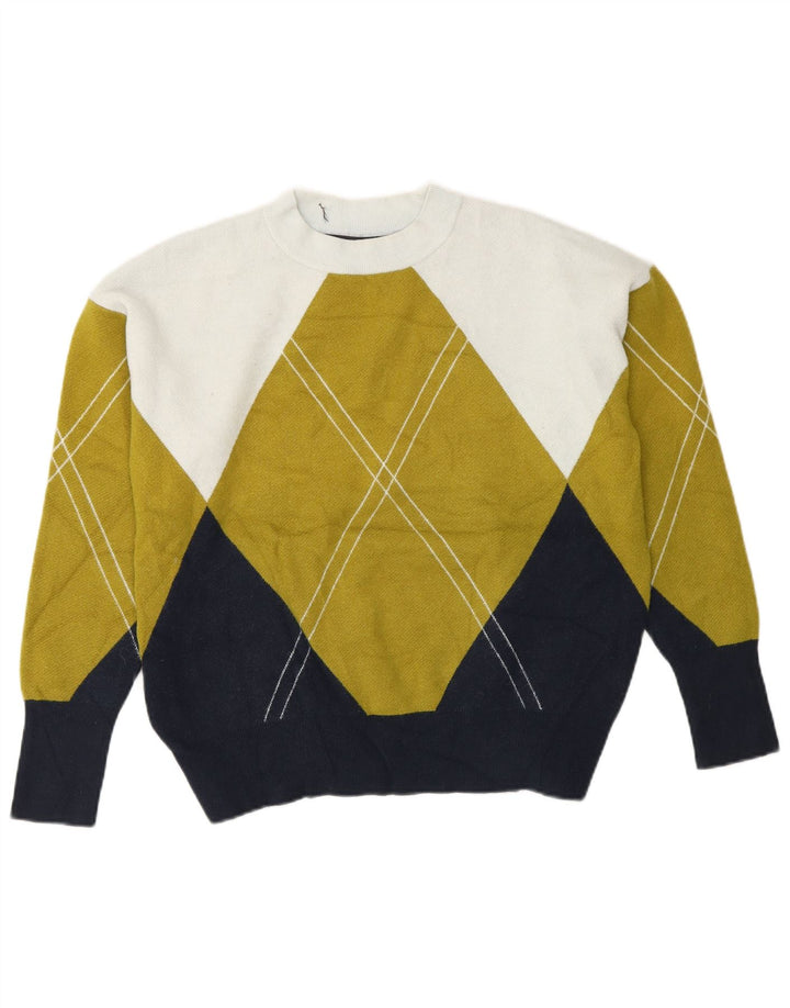 Suéter feminino Marks & Spencer com gola redonda Reino Unido 14 médio multicolorido