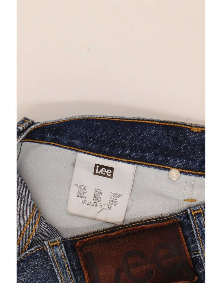 Lee Mens Zed Distressed Straight Jeans W32 L32 Azul Algodão