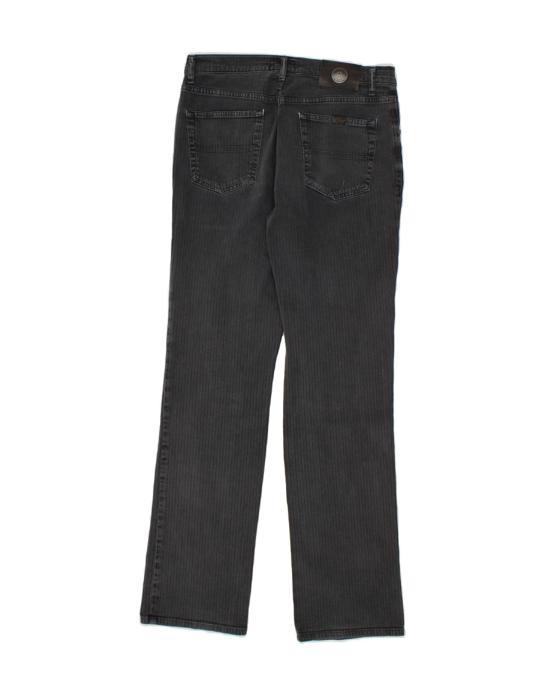 TRUSSARDI Womens Straight Casual Trousers W31 L33 Grey Cotton Vintage Trussardi and Second-Hand Trussardi from Messina Hembry 