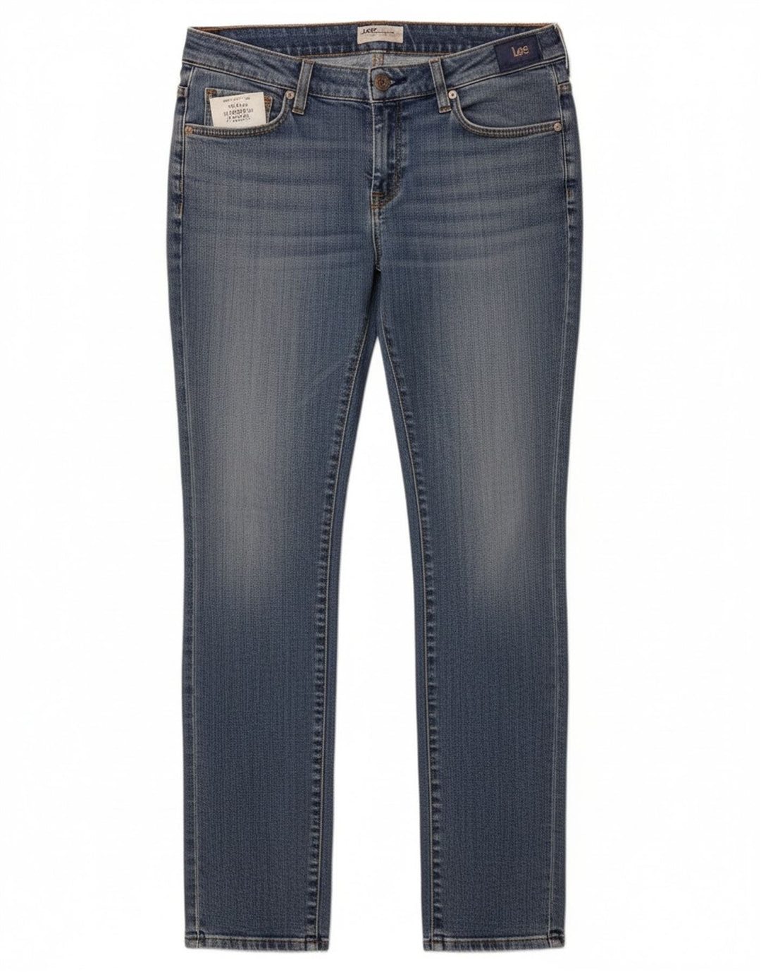 Lee Womens Norma Slim Jeans W32 L33 Azul Algodão