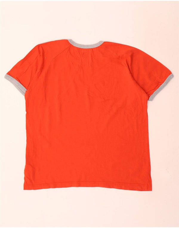 Adidas Mens Graphic T-Shirt Top XL Laranja Algodão