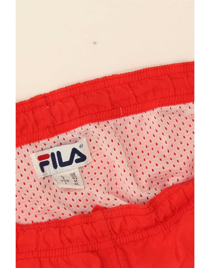Shorts de natação masculino Fila Graphic médio vermelho