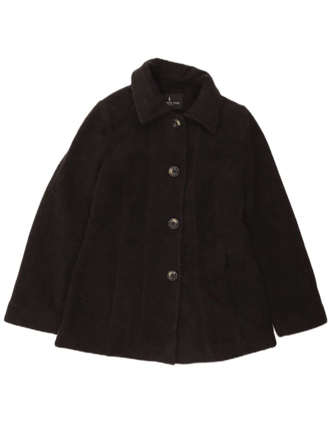 Sobretudo feminino LONDON FOG Reino Unido 10 lã cinza pequena