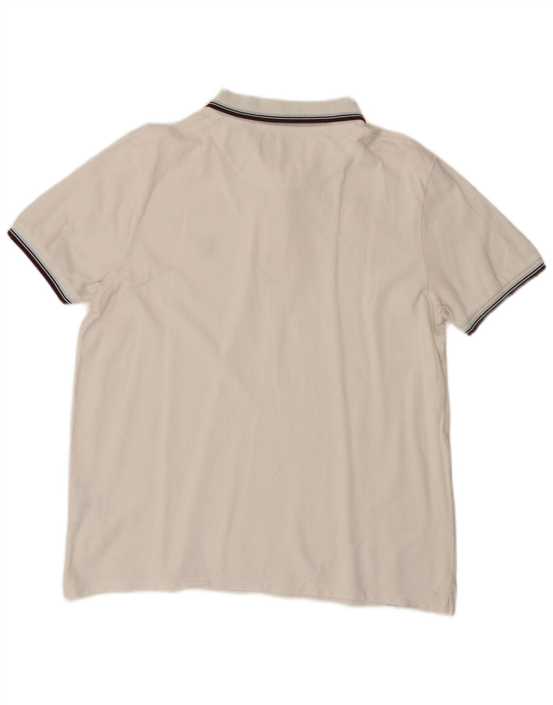 Camisa polo masculina Lyle & Scott XL algodão listrado branco