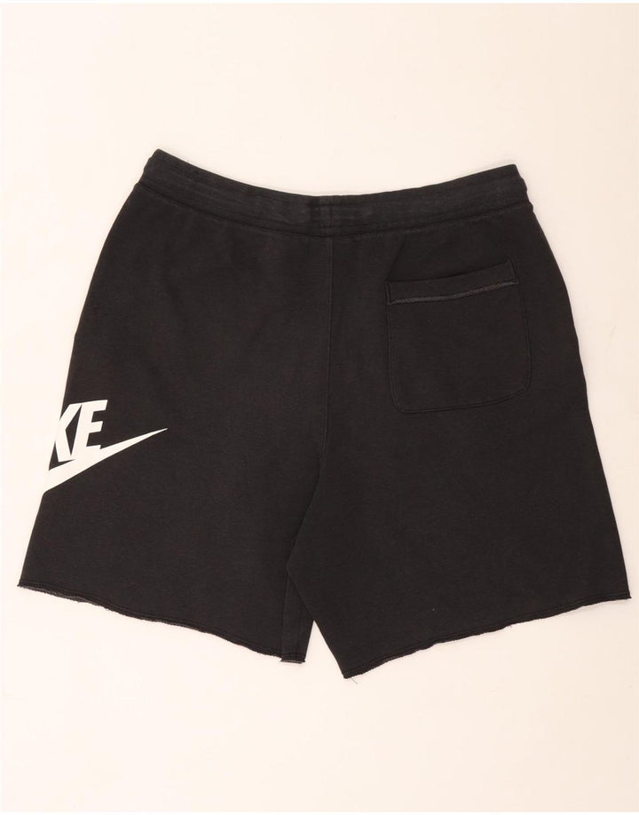 Shorts esportivos gráficos masculinos Nike grandes de algodão preto