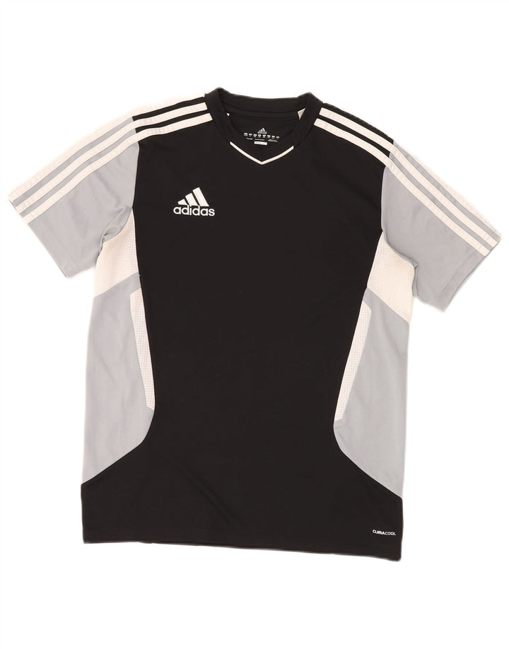 Camiseta ADIDAS Boys Climacool Top 13-14 Anos Preto Colorblock Poliéster