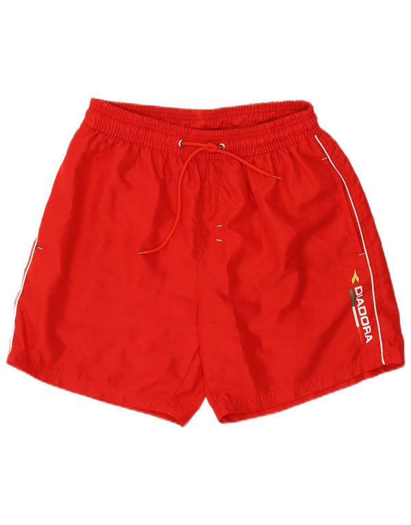 Diadora Mens Graphic Natação Shorts Médio Poliéster Vermelho
