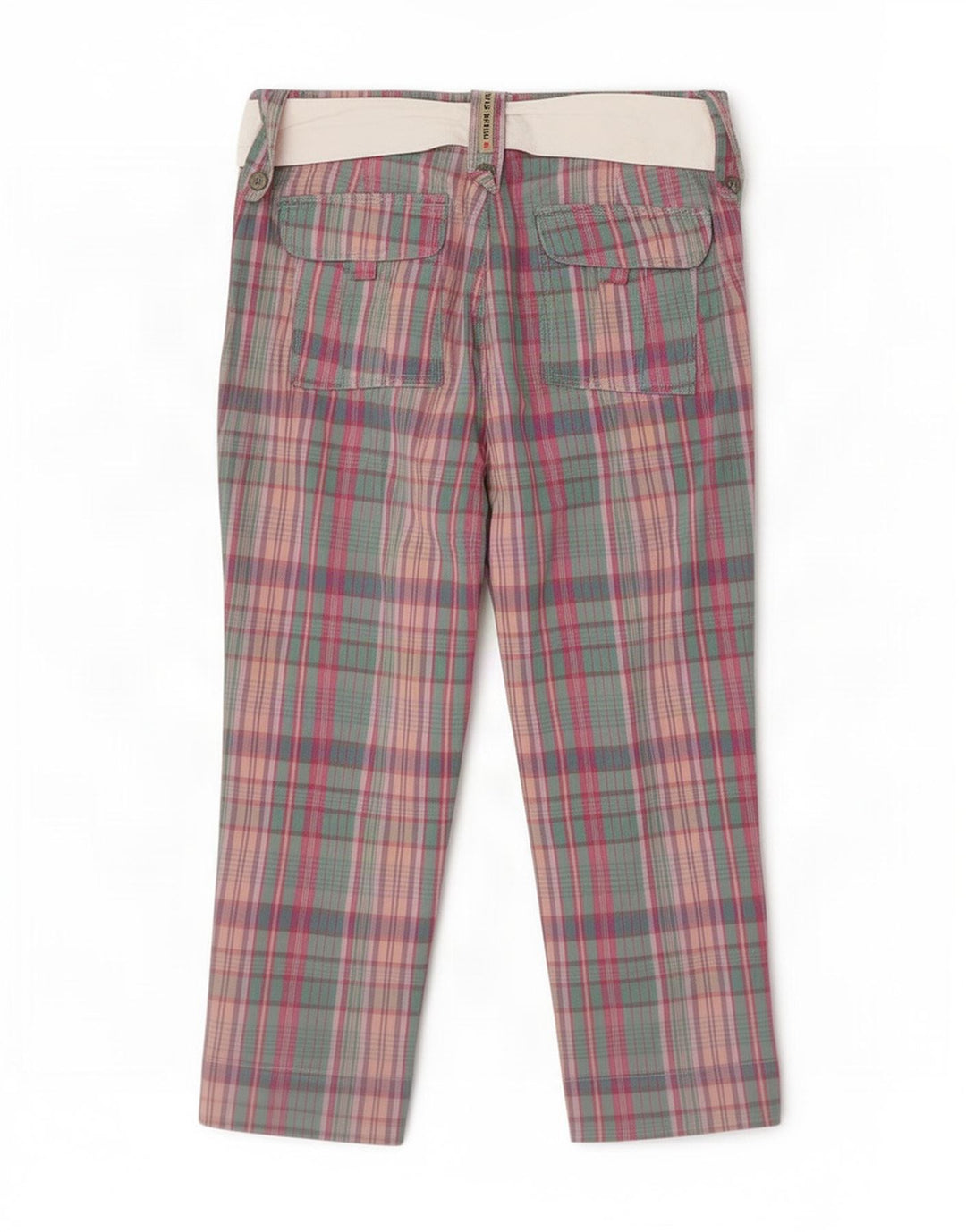 Calça capri feminina Think Pink IT 44 médio W28 L21 xadrez multicolorido