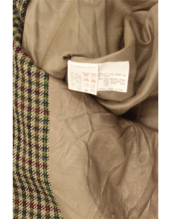 Max Mara Jaqueta blazer feminina de fim de semana Reino Unido 16 grande verde houndstooth