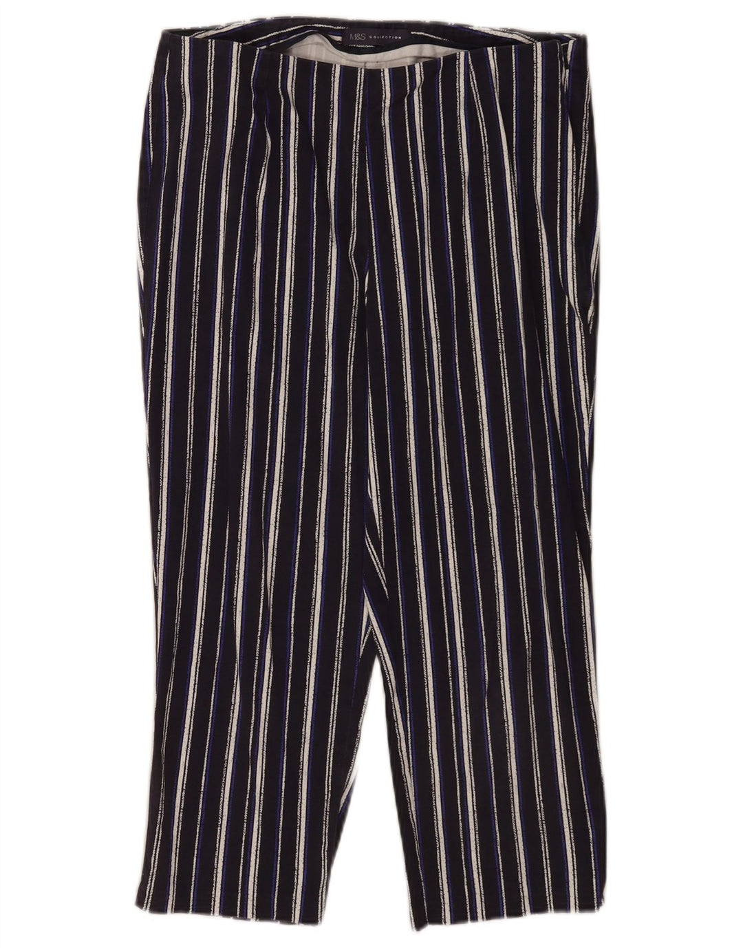 Calça capri feminina Marks & Spencer Reino Unido 12 médio W30 L20 azul marinho