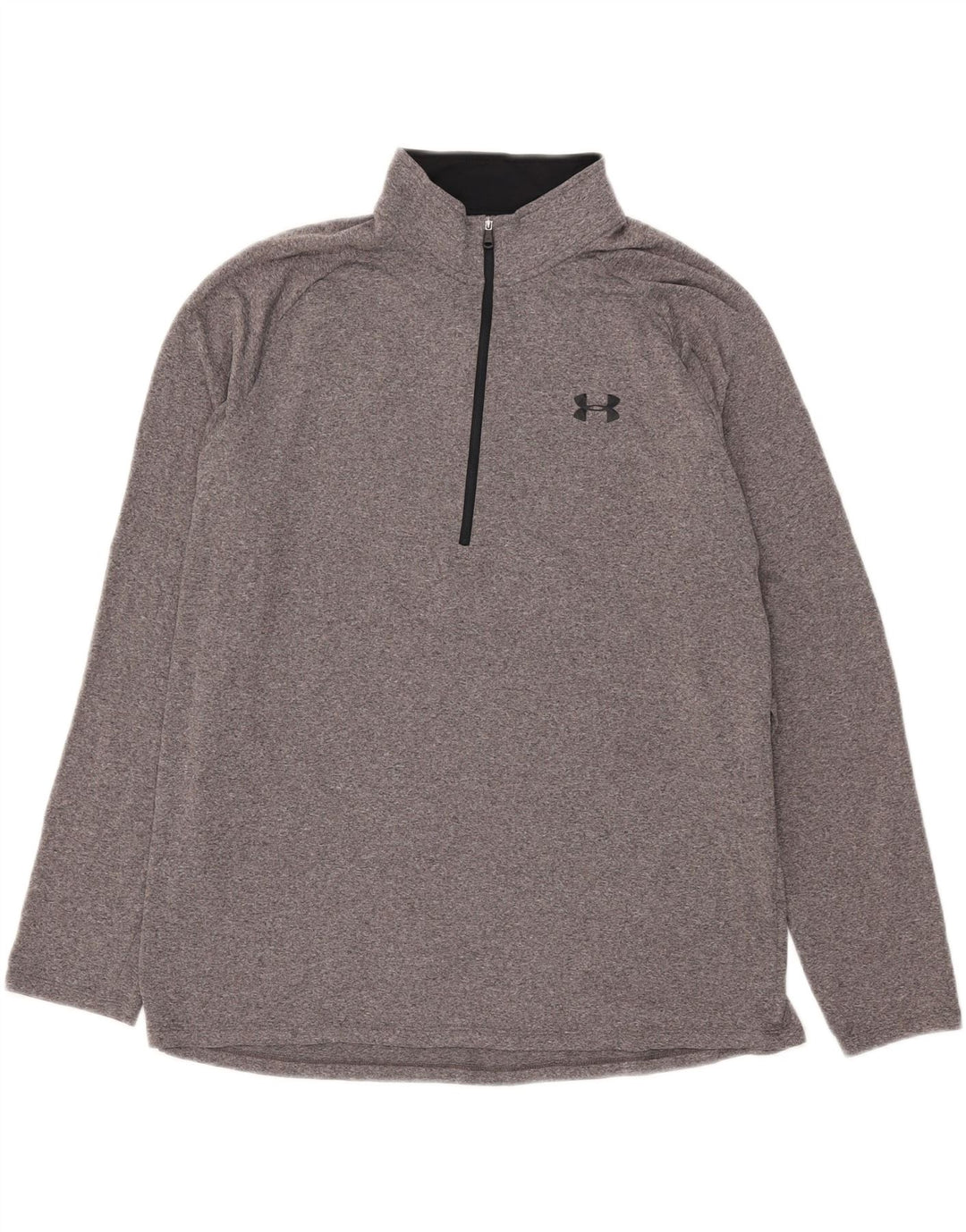 Under Armour Masculino Heat Gear Zip Neck Pulôver Treino Top XL Cinza