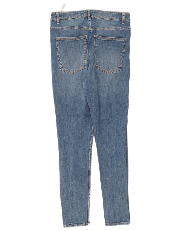 Calça jeans skinny feminina Zara cintura alta UE 42 grande W32 L28 azul