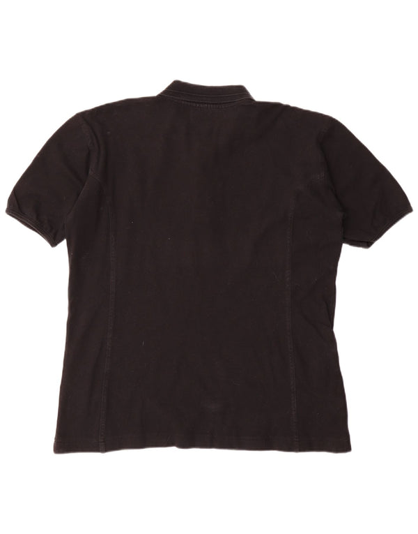 Camisa polo feminina Puma UK 16 grande algodão preto