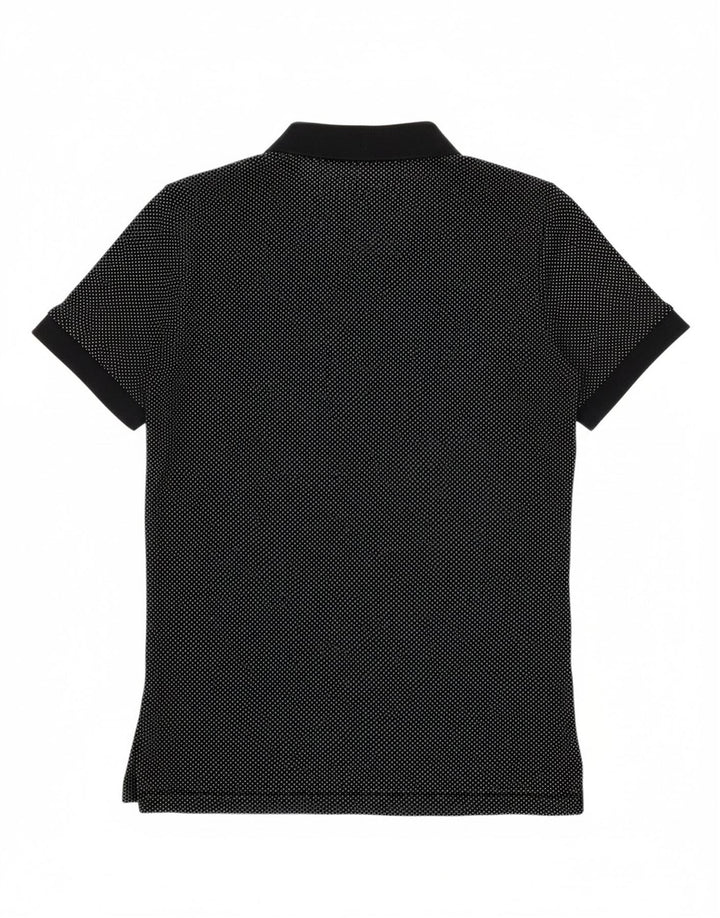 Camisa polo masculina FRENCH CONNECTION de algodão com bolinhas pretas médias