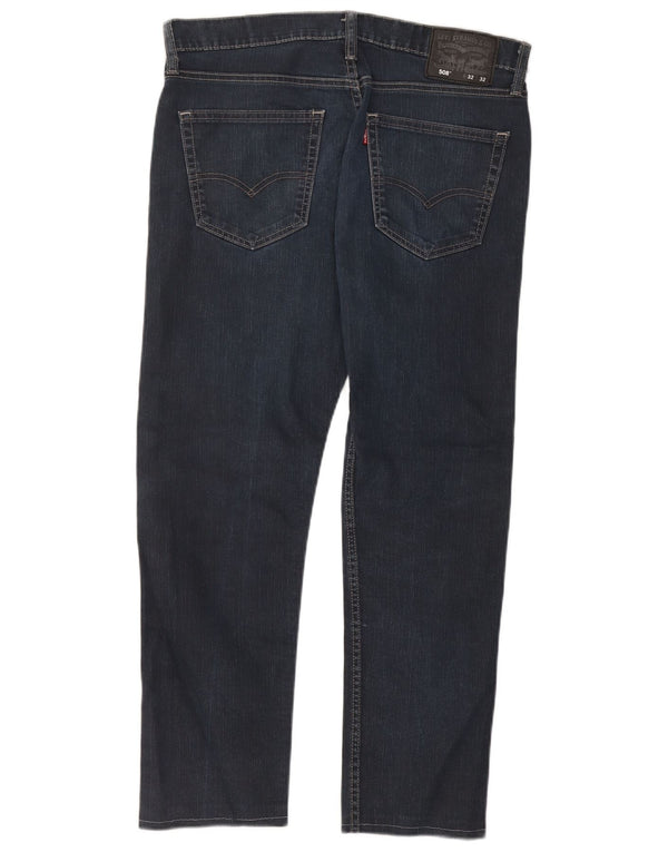 Levi's Masculino 508 Tapered Jeans W32 L26 Azul Marinho Algodão