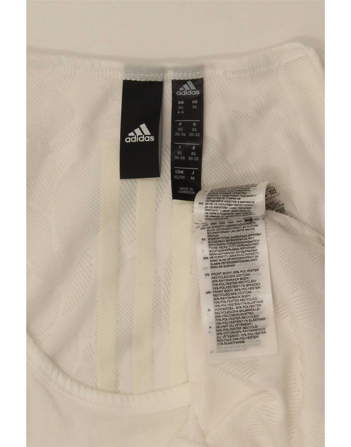 Adidas Womens Vest Top UK 4/6 XS Branco Poliéster