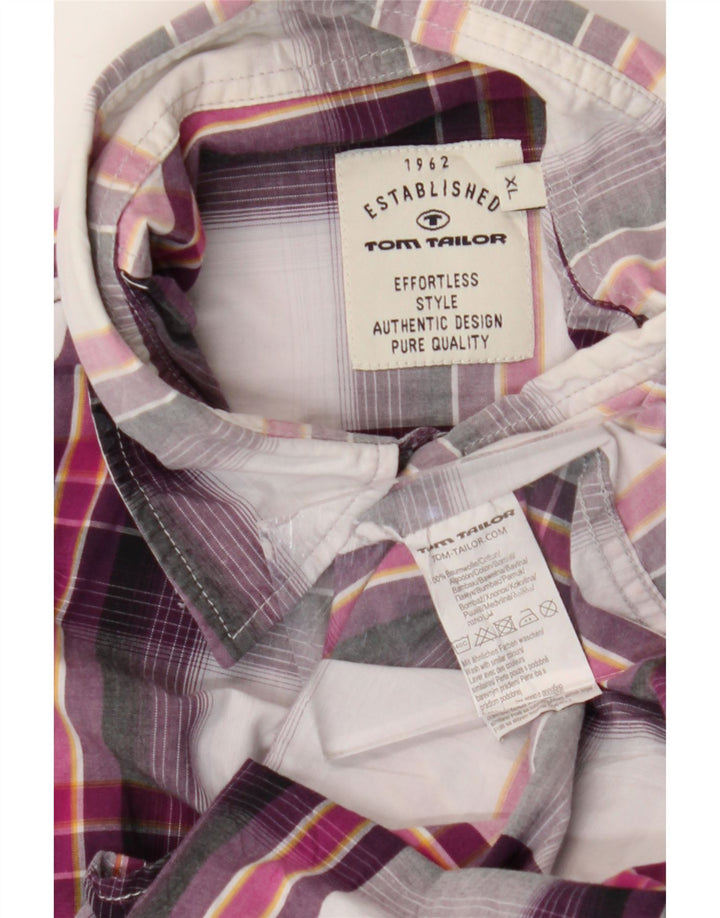 Camisa masculina Tom Tailor XL algodão xadrez multicolorido