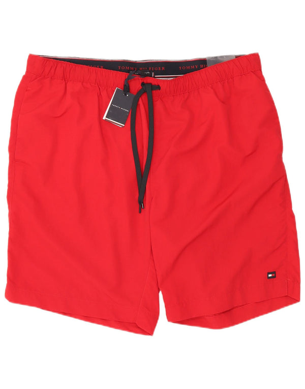 Shorts de natação masculino Tommy Hilfiger alto 4XL poliéster vermelho