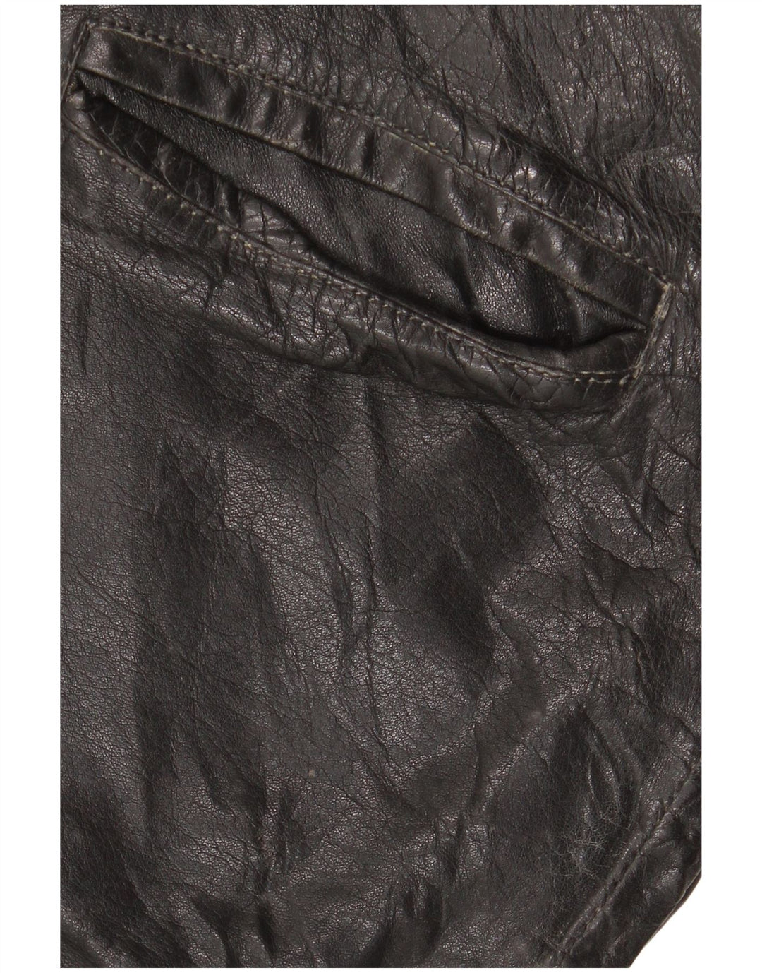 Jaqueta de couro masculina vintage UK 42 XL couro preto