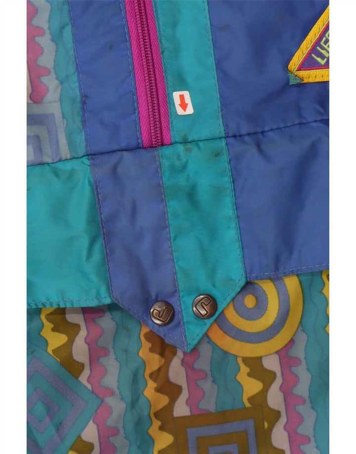Jaqueta de chuva masculina com capuz J Jeantex IT 50/52 grande geométrica multicolorida