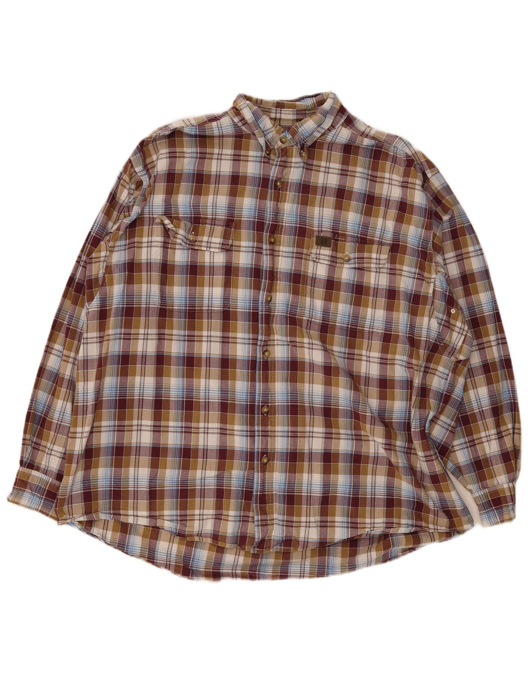 Camisa masculina Wrangler XL marrom xadrez