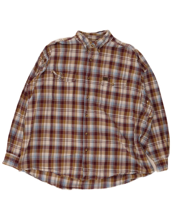 Camisa masculina Wrangler XL marrom xadrez