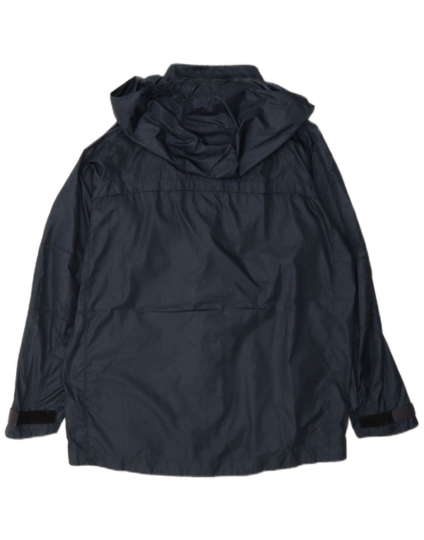 Jaqueta de chuva com capuz Nike Boys Barcelona 13-14 anos XL azul marinho poliéster