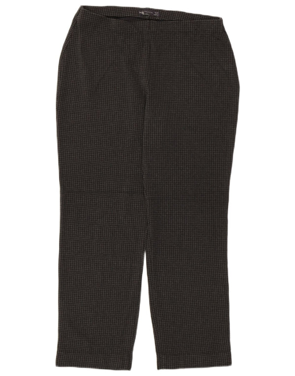Calças cortadas femininas Marks & Spencer UK 12 médio W30 L26 cinza