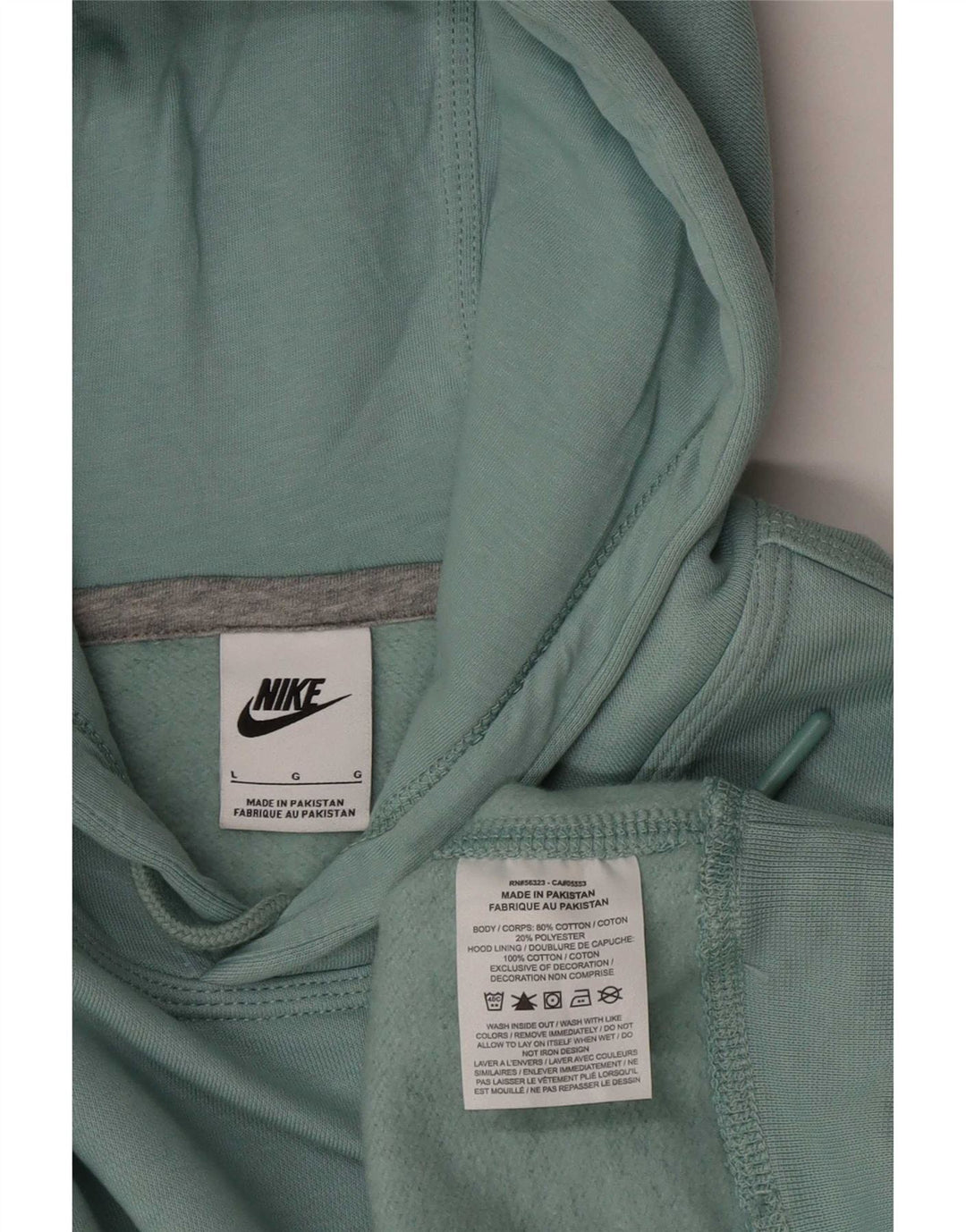 Nike Mens Hoodie Jumper Grande Algodão Azul